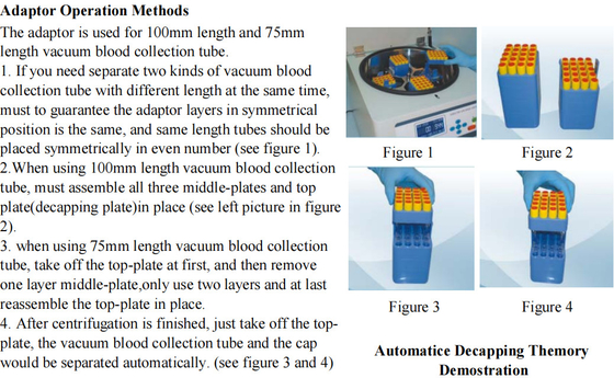 Vacutainer 64 13x75mm/100mm 혈액관을 위한 4000rpm 저속 분리기 CTK64R